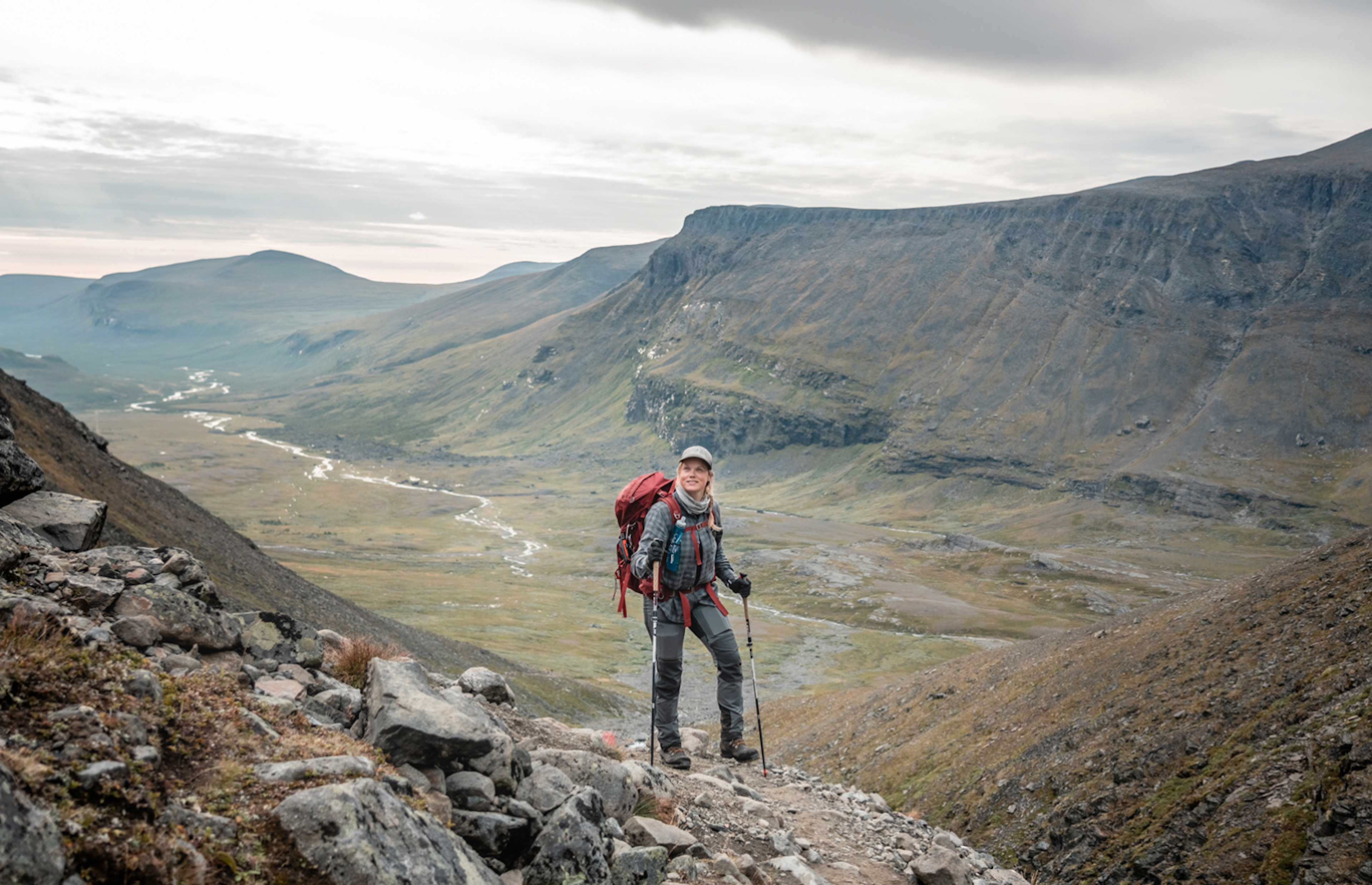 woman in the mountains
