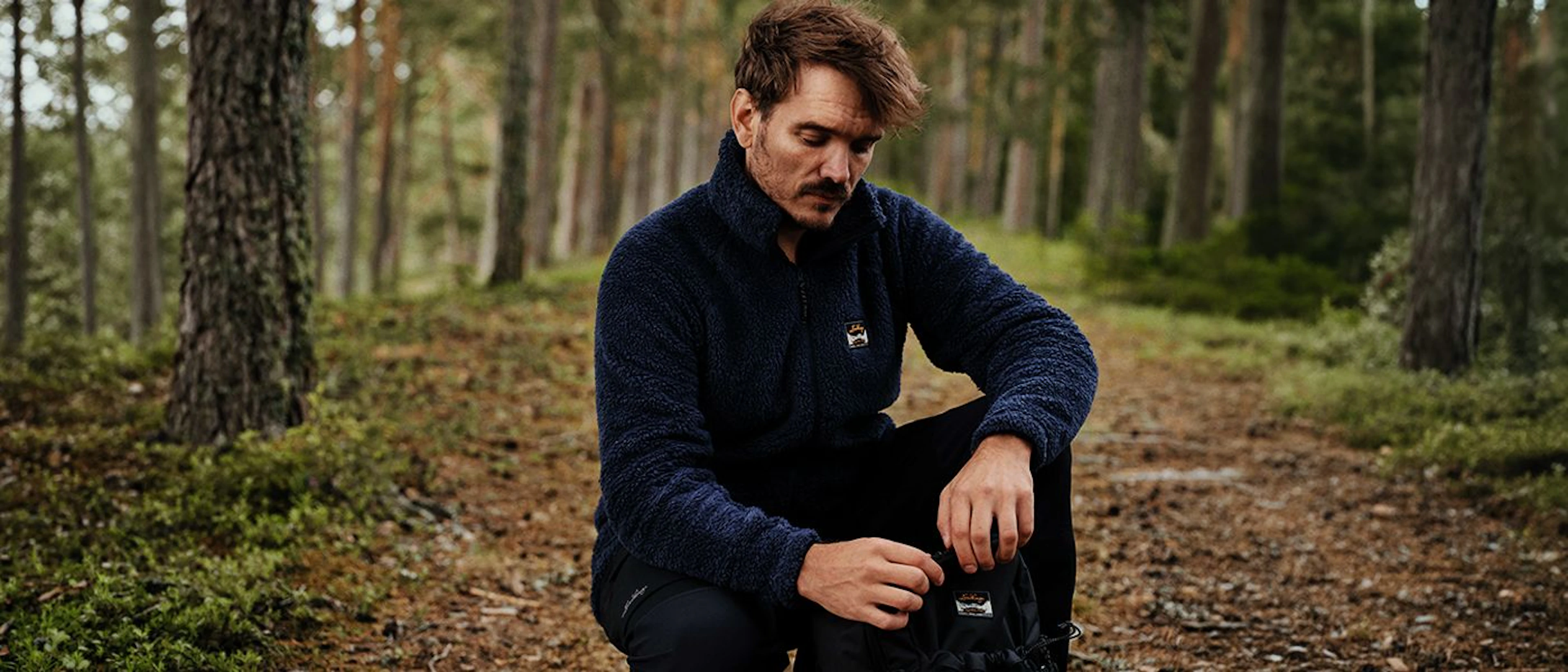Men in forest