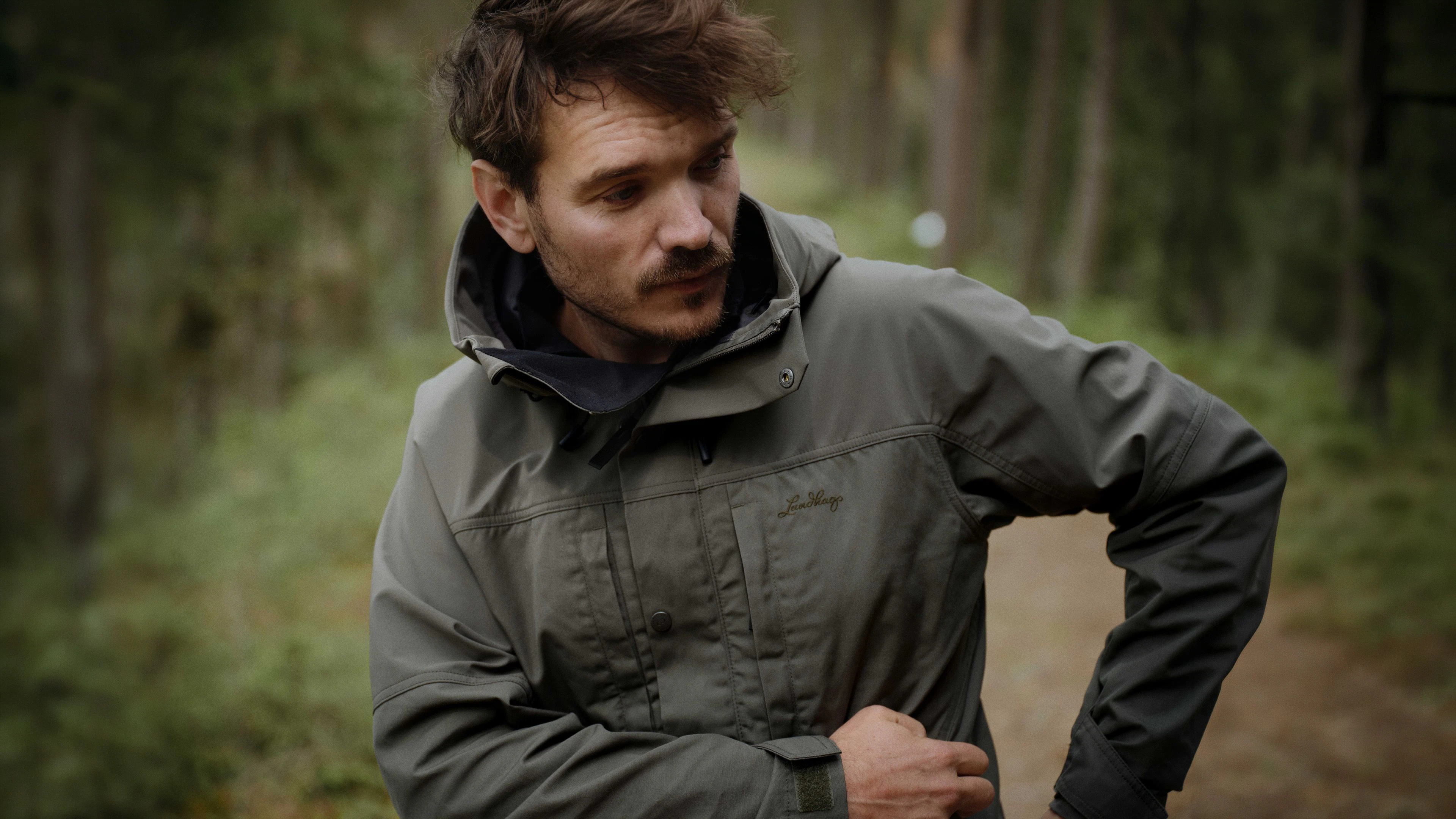 Man hiking in mountains