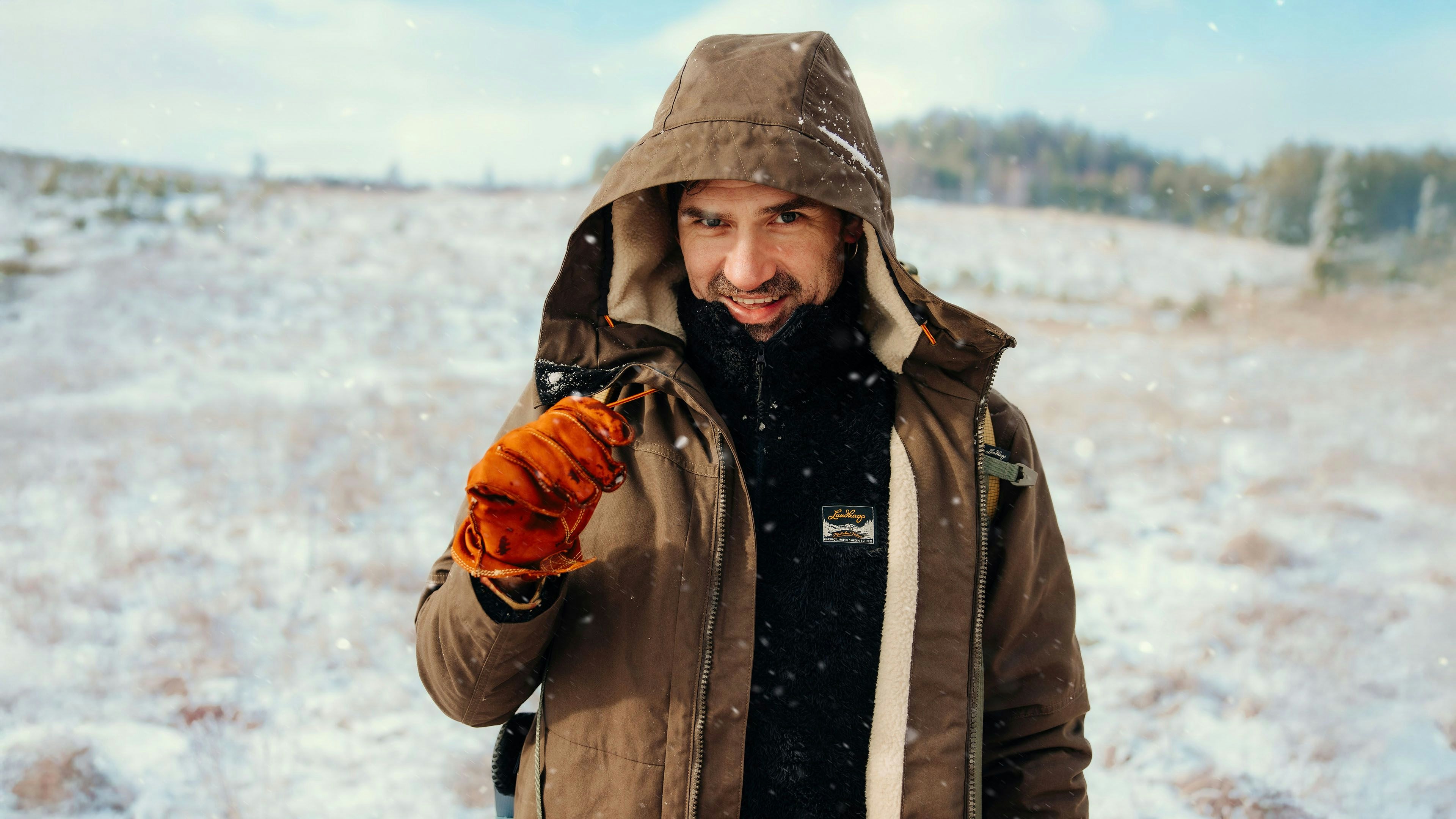 Man in winter jacket