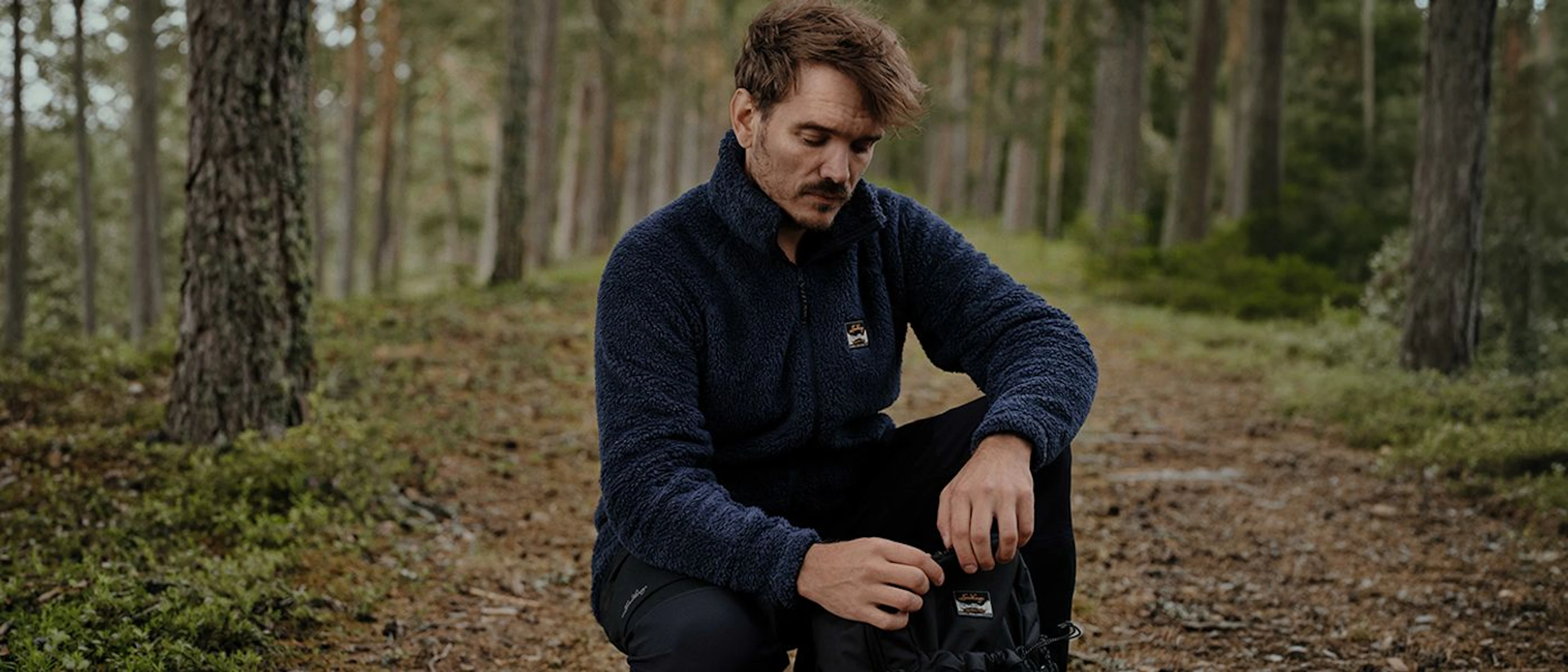 Men in forest