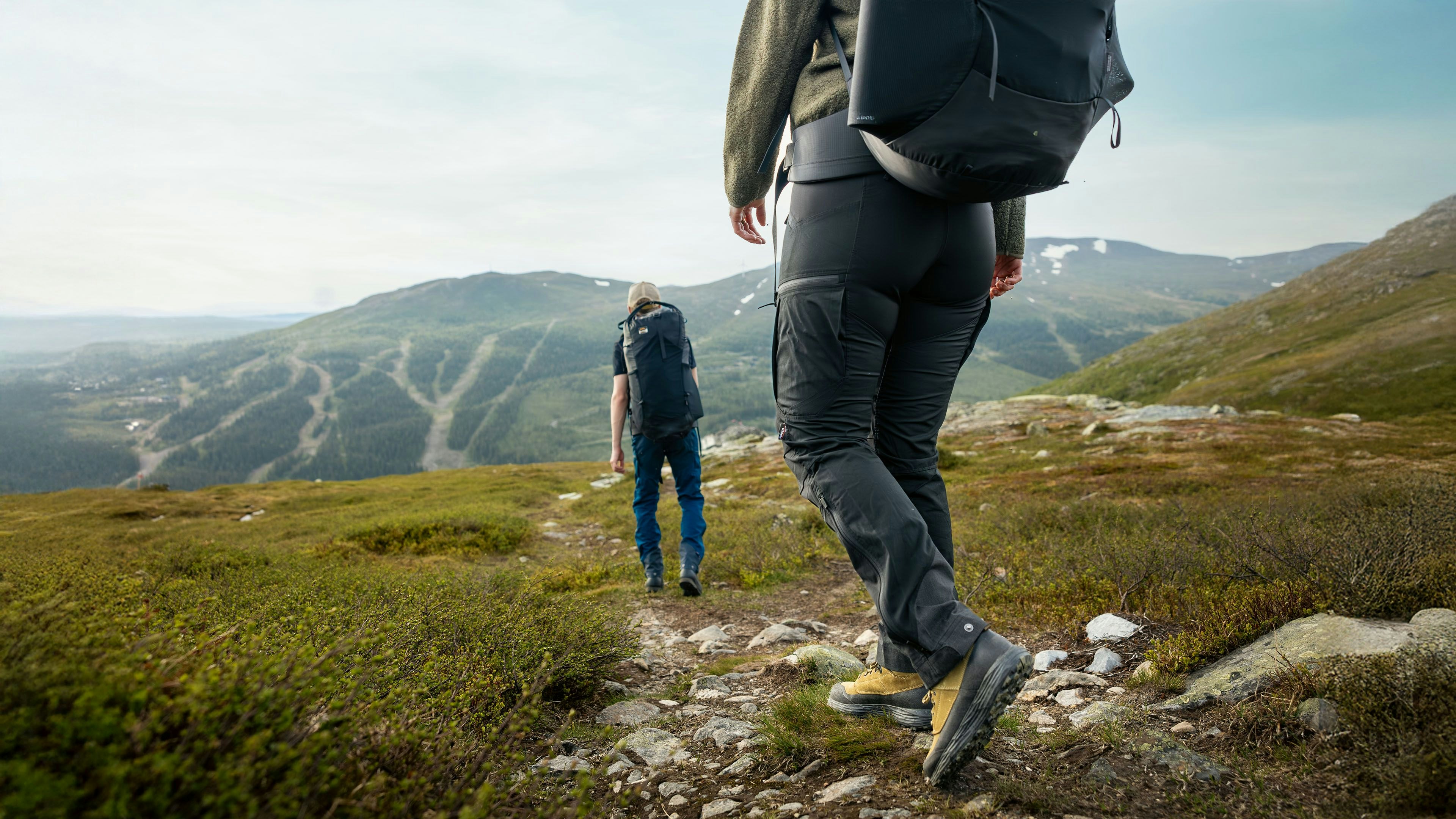 trekking pants in the Swedish mountains