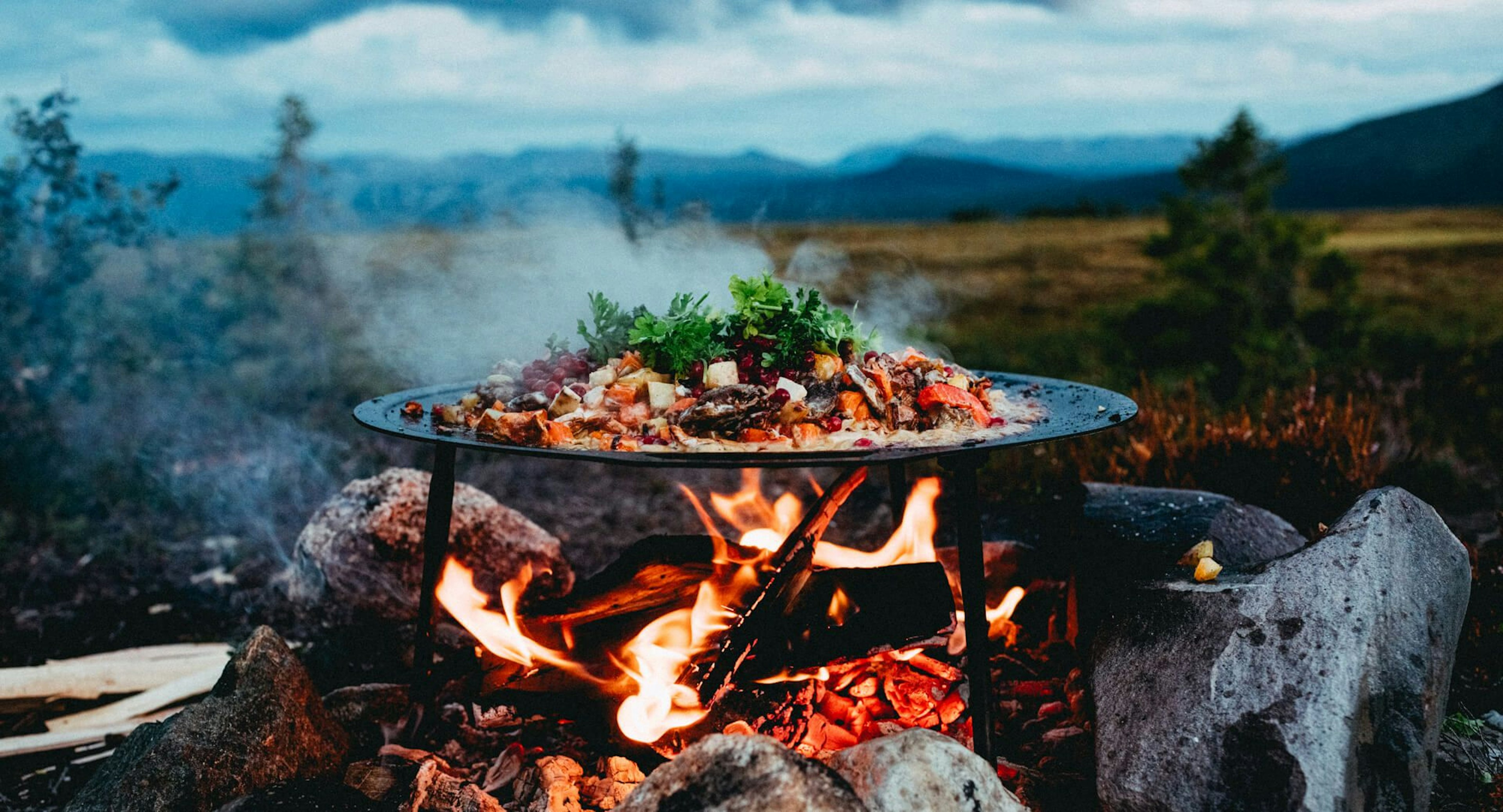outdoor food cooking