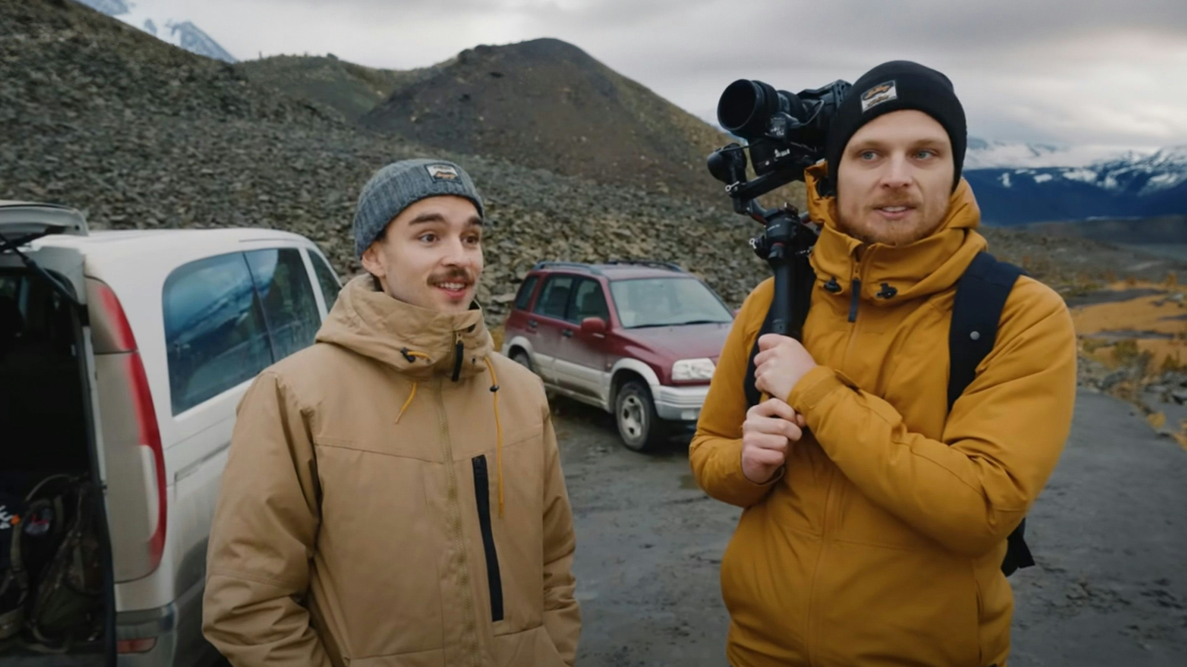 The team on a trip to Island