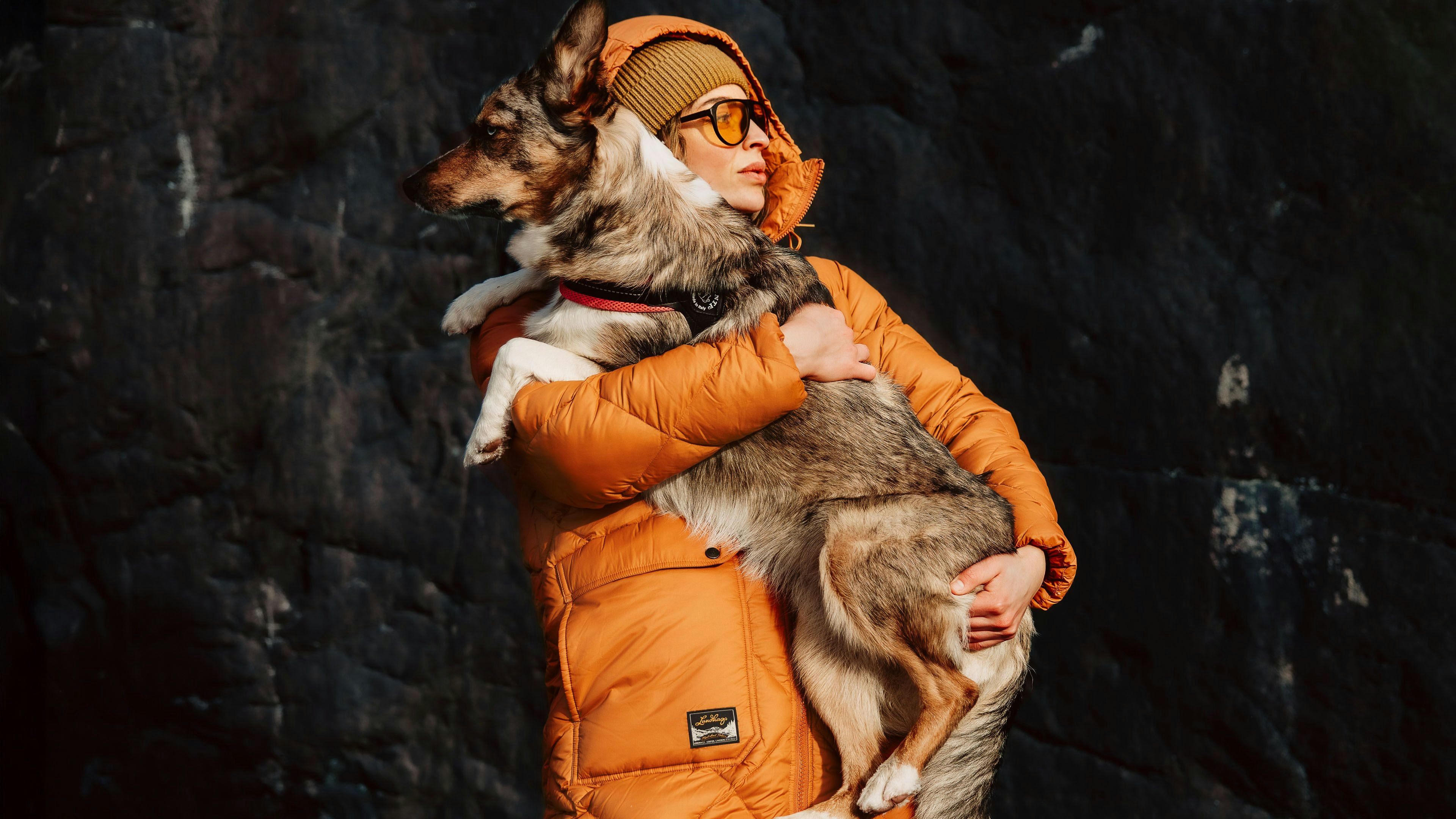  woman in down parka