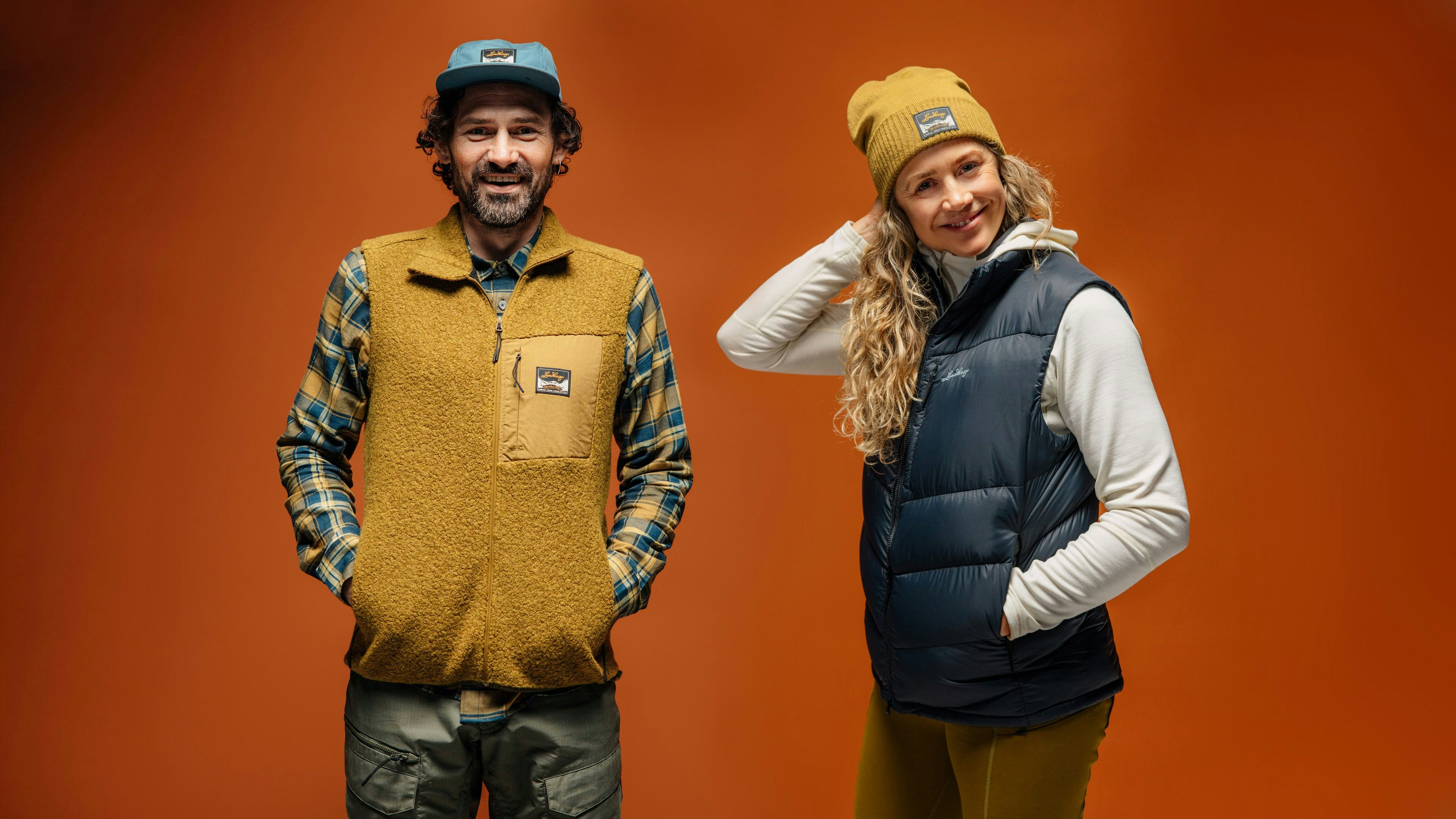 Man and woman in outdoor apparel
